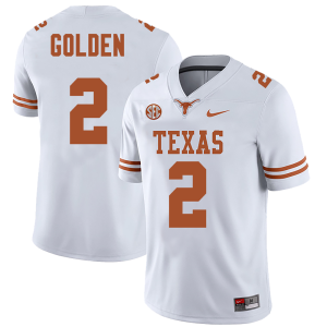 Men's #2 Matthew Golden Texas Longhorns College Football Jersey