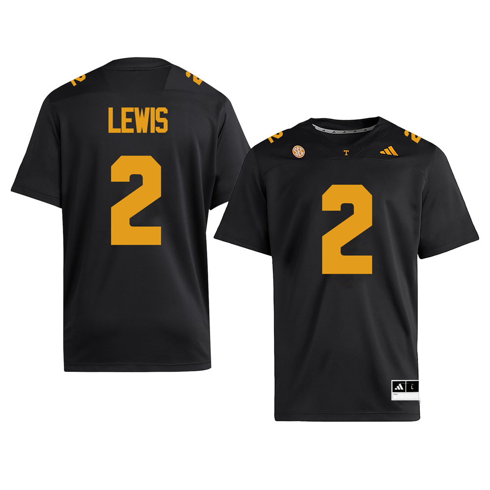 Men's #2 Peyton Lewis Tennessee Volunteers Football Jersey