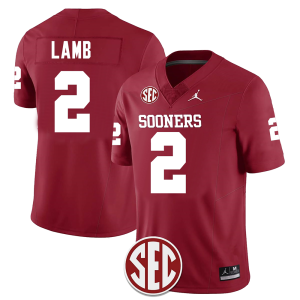 Men's #2 CeeDee Lamb Oklahoma Sooners Football Jersey