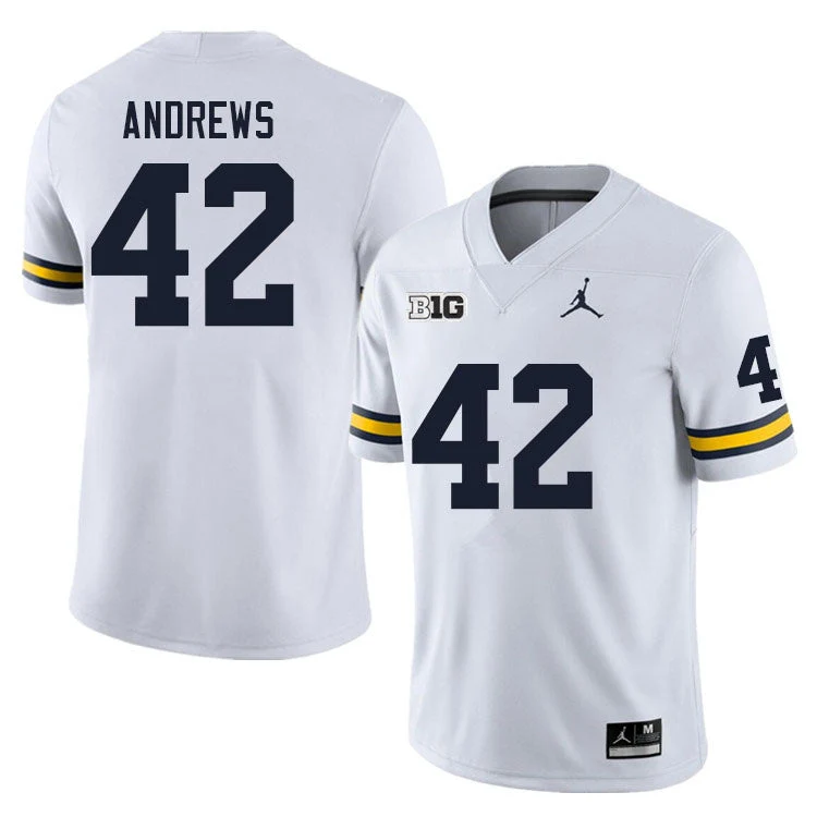 Men's #42 Trevor Andrews Michigan Wolverines College Football Jersey - Image 2