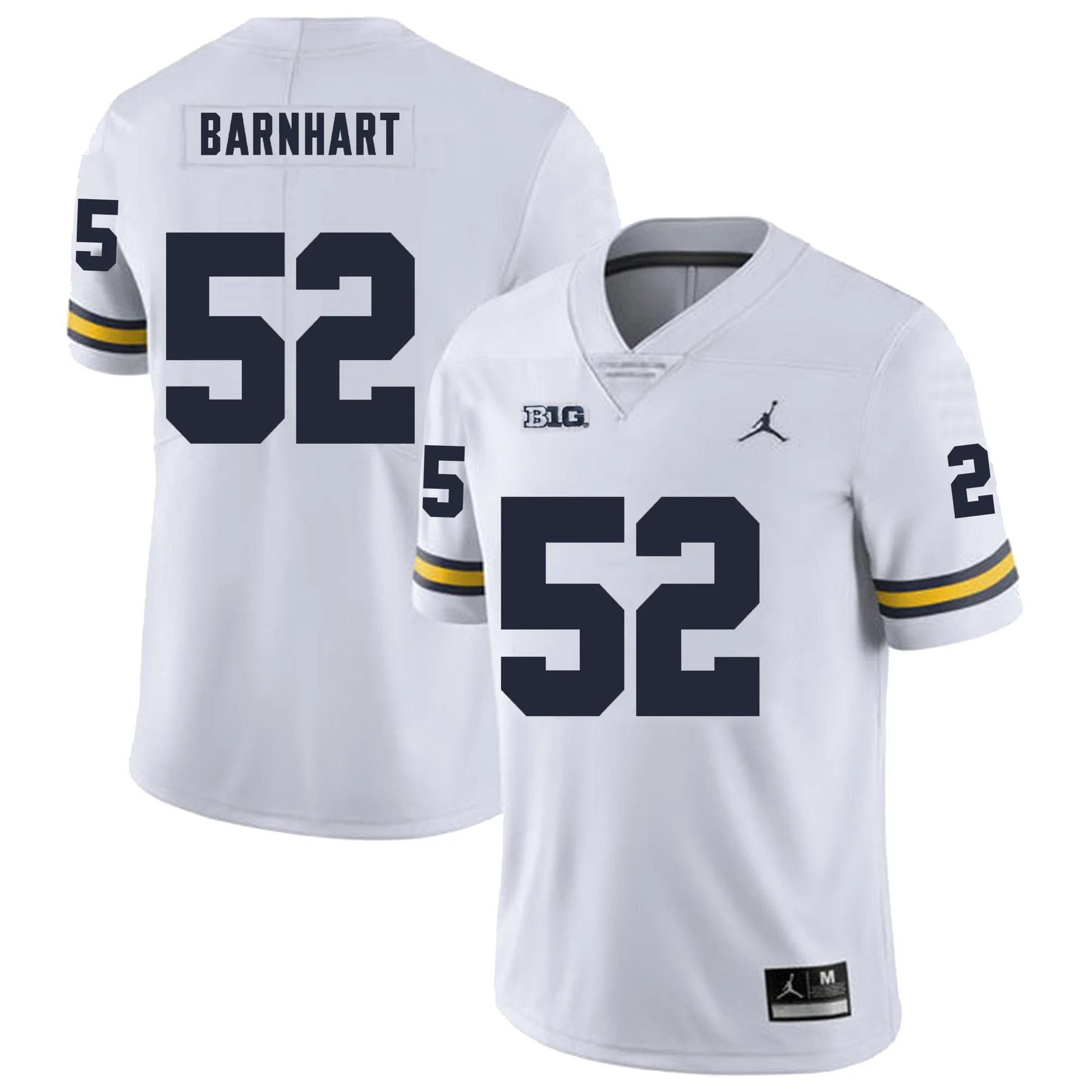 Men's #52 Karsen Barnhart Michigan Wolverines College Football Jersey - Image 2