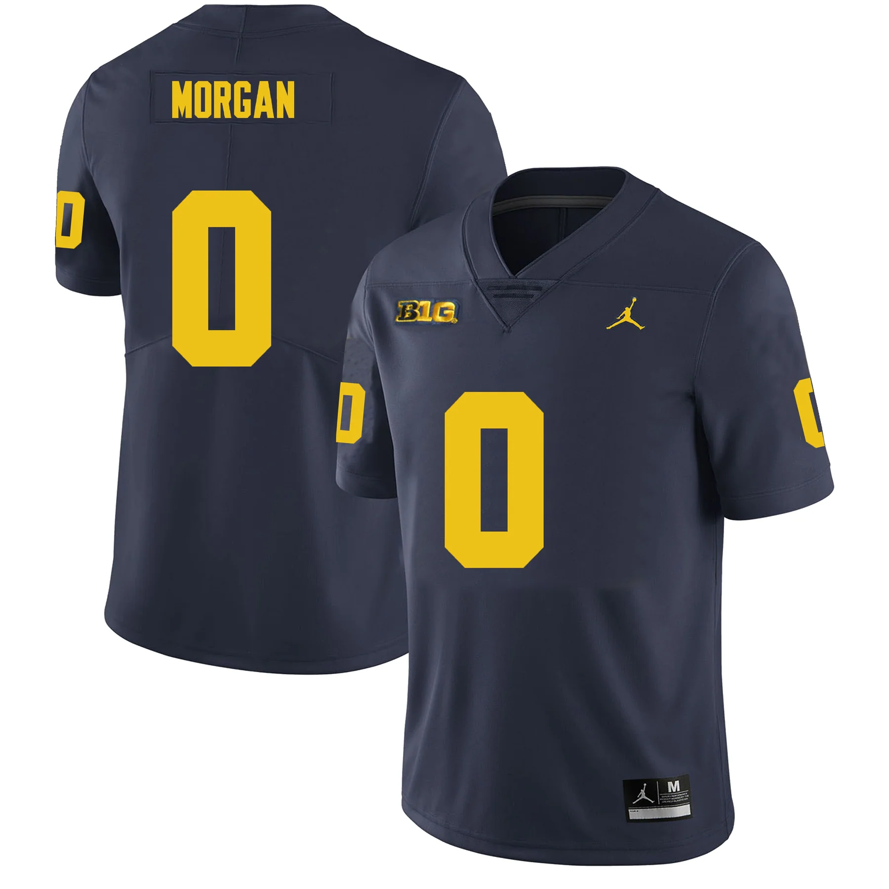 Men's #0 Semaj Morgan Michigan Wolverines College Football Jersey - Image 3