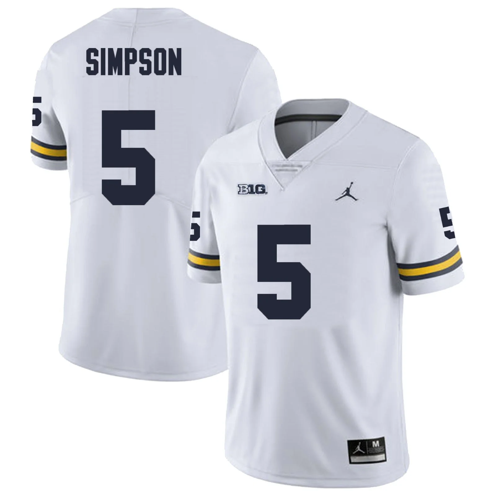 Men's #5 Anthony Simpson Michigan Wolverines College Football Jersey - Image 2