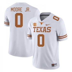 Men's #0 DeAndre Moore Jr Texas Longhorns College Football Jersey