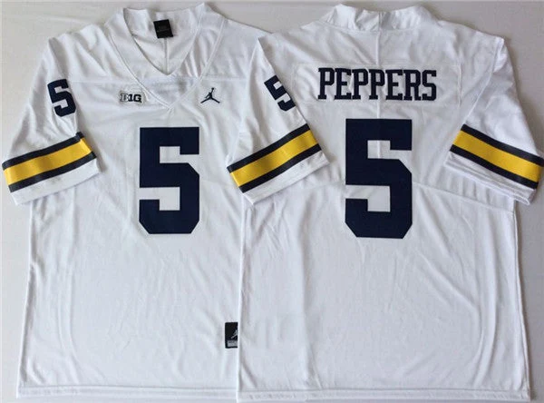 Men's #5 Jabrill Peppers Michigan Wolverines College Football Jersey - Image 2
