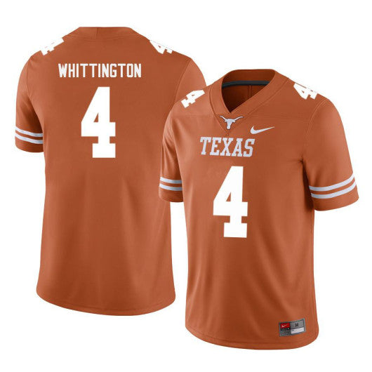 Men's #4 Jordan Whittington Texas Longhorns College Football Jersey - Image 2