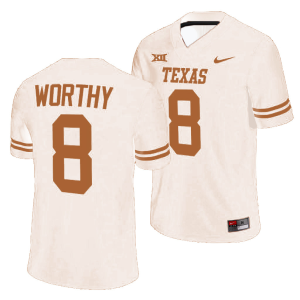 Men's #8 Xavier Worthy Texas Longhorns College Football Jersey
