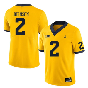 Men's #2 Will Johnson Michigan Wolverines College Football Jersey