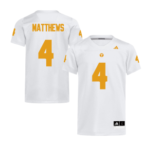 Men's #4 Mike Matthews Tennessee Volunteers Football Jersey