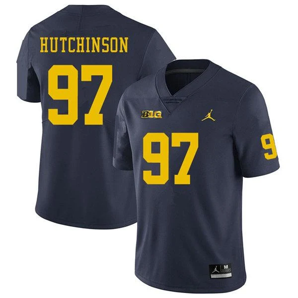 Men's #97 Aidan Hutchinson Michigan Wolverines College Football Jersey - Image 3