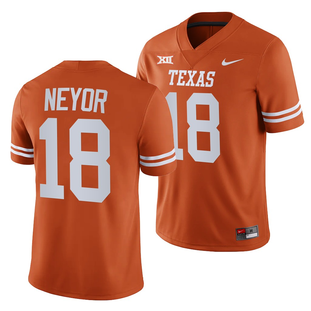 Men's #18 Isaiah Neyor Texas Longhorns College Football Jersey