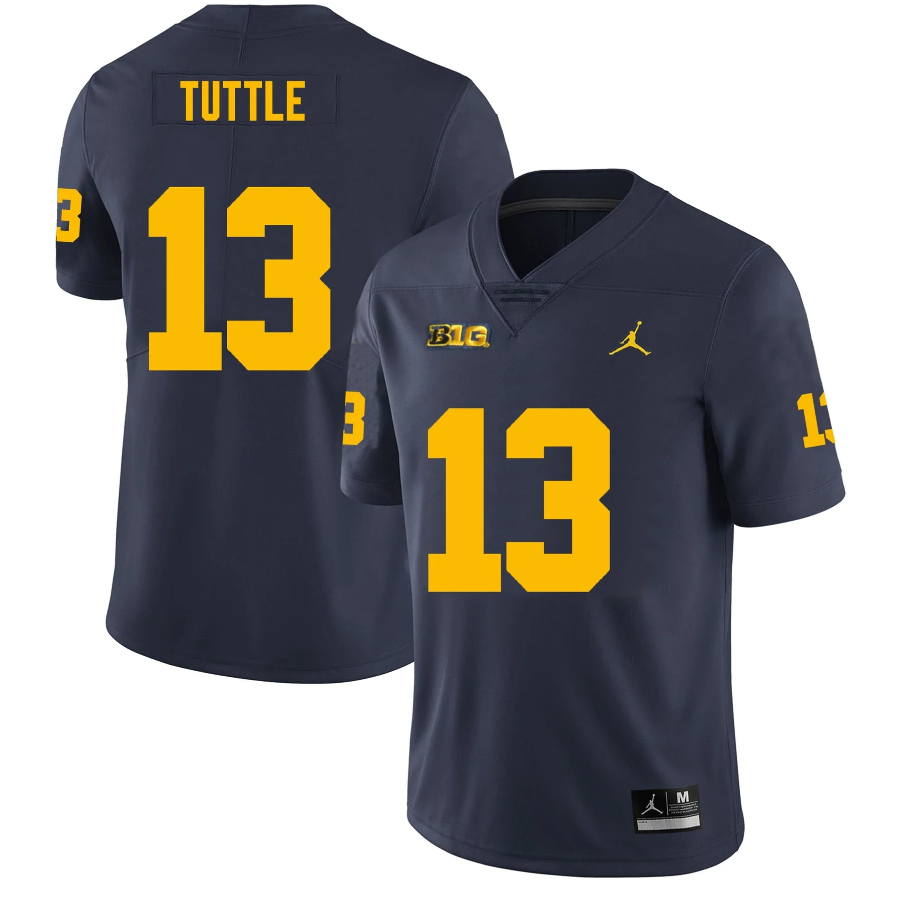 Men's #13 Jack Tuttle Michigan Wolverines College Football Jersey - Image 3