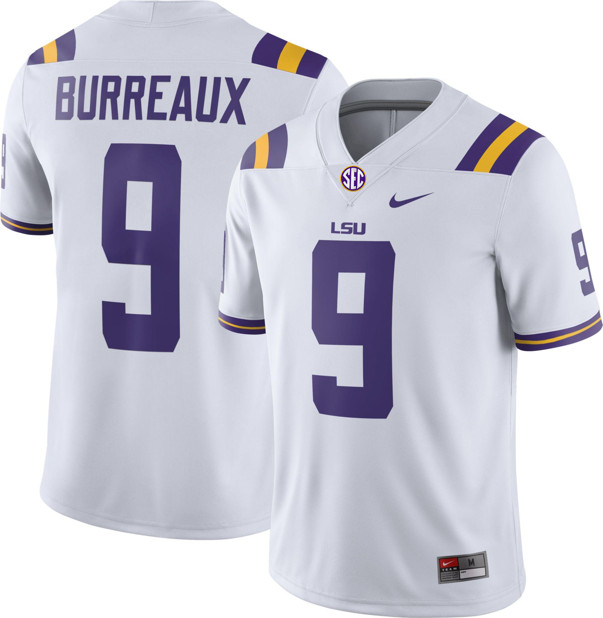 Men's #9 Joe Burreaux LSU Tigers College Football Jersey - Image 2