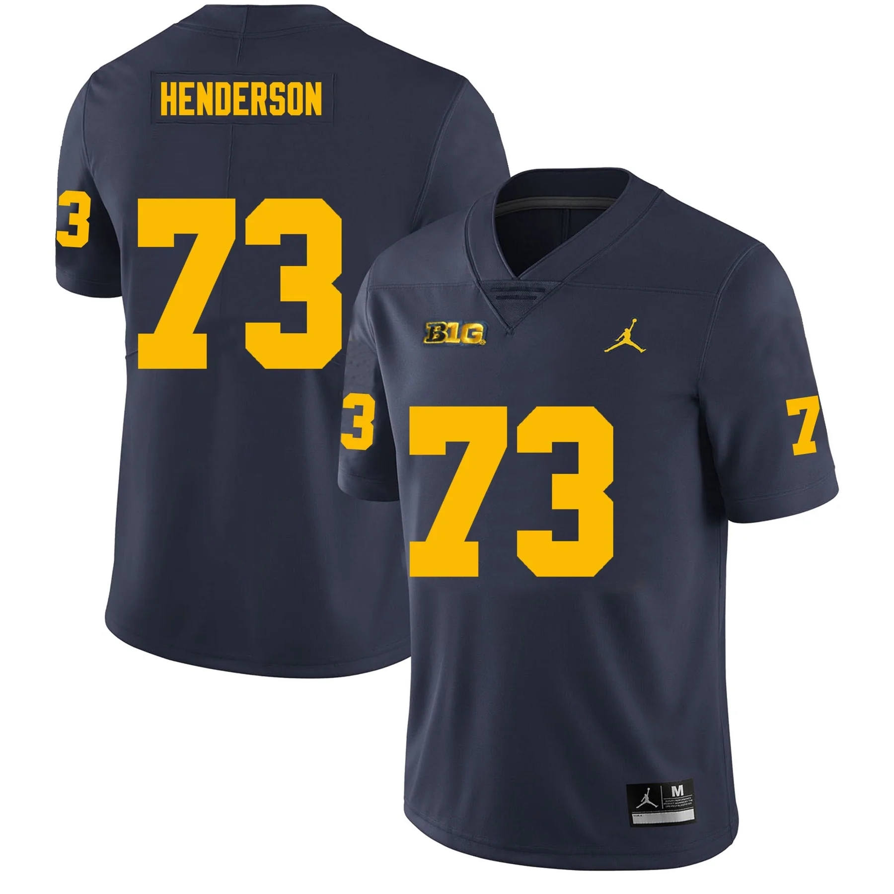 Men's #73 LaDarius Henderson Michigan Wolverines College Football Jersey - Image 3