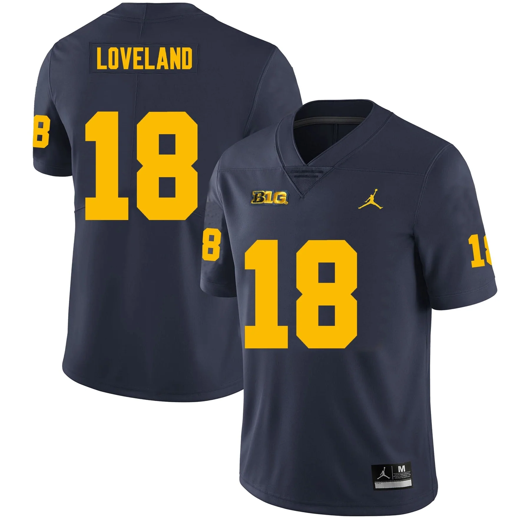 Men's #18 Colston Loveland Michigan Wolverines College Football Jersey - Image 3