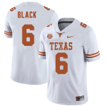 Men's #6 Black Texas Longhorns College Football Jersey