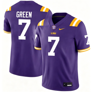 Men's #7 Trey'Dez Green LSU Tigers College Football Jersey