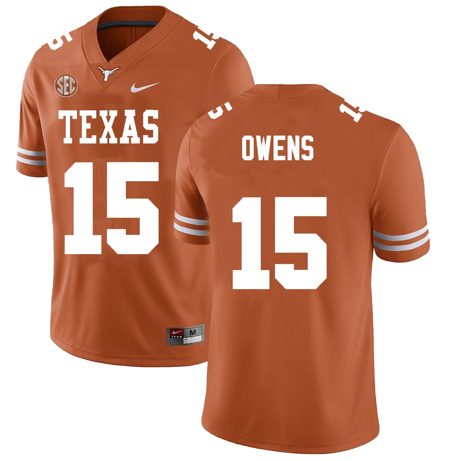 Men's #15 Trey Owens Texas Longhorns College Football Jersey - Image 2