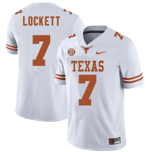 Men's #7 Kaliq Lockett Texas Longhorns College Football Jersey