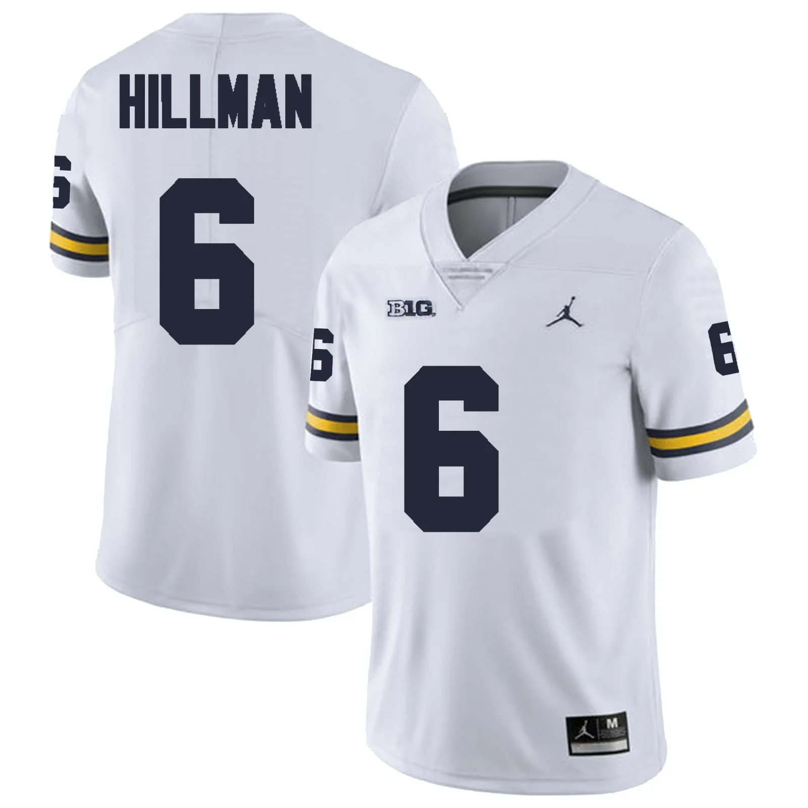 Men's #6 Brandyn Hillman Michigan Wolverines College Football Jersey - Image 2