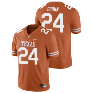 Men's #24 Derrian Brown Texas Longhorns College Football Jersey