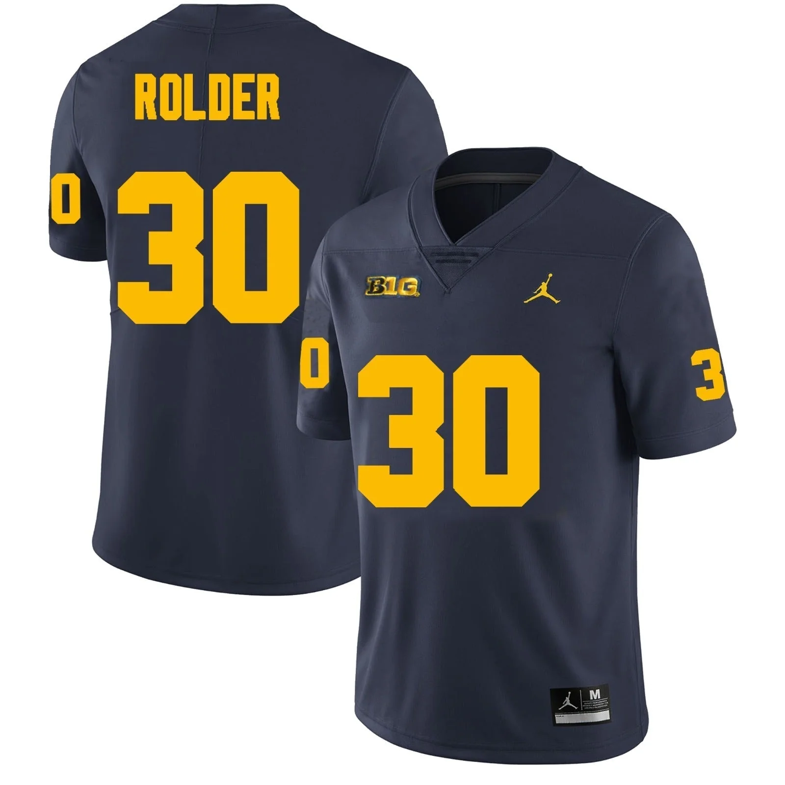 Men's #30 Jimmy Rolder Michigan Wolverines College Football Jersey - Image 3