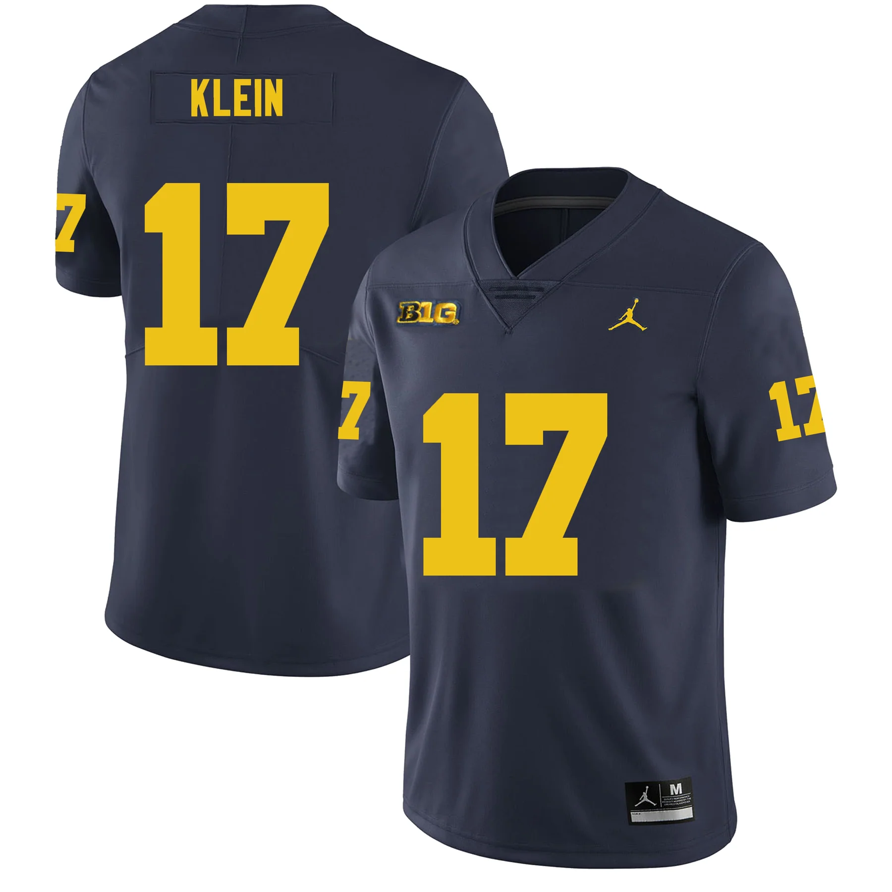 Men's #17 Marlin Klein Michigan Wolverines College Football Jersey - Image 3