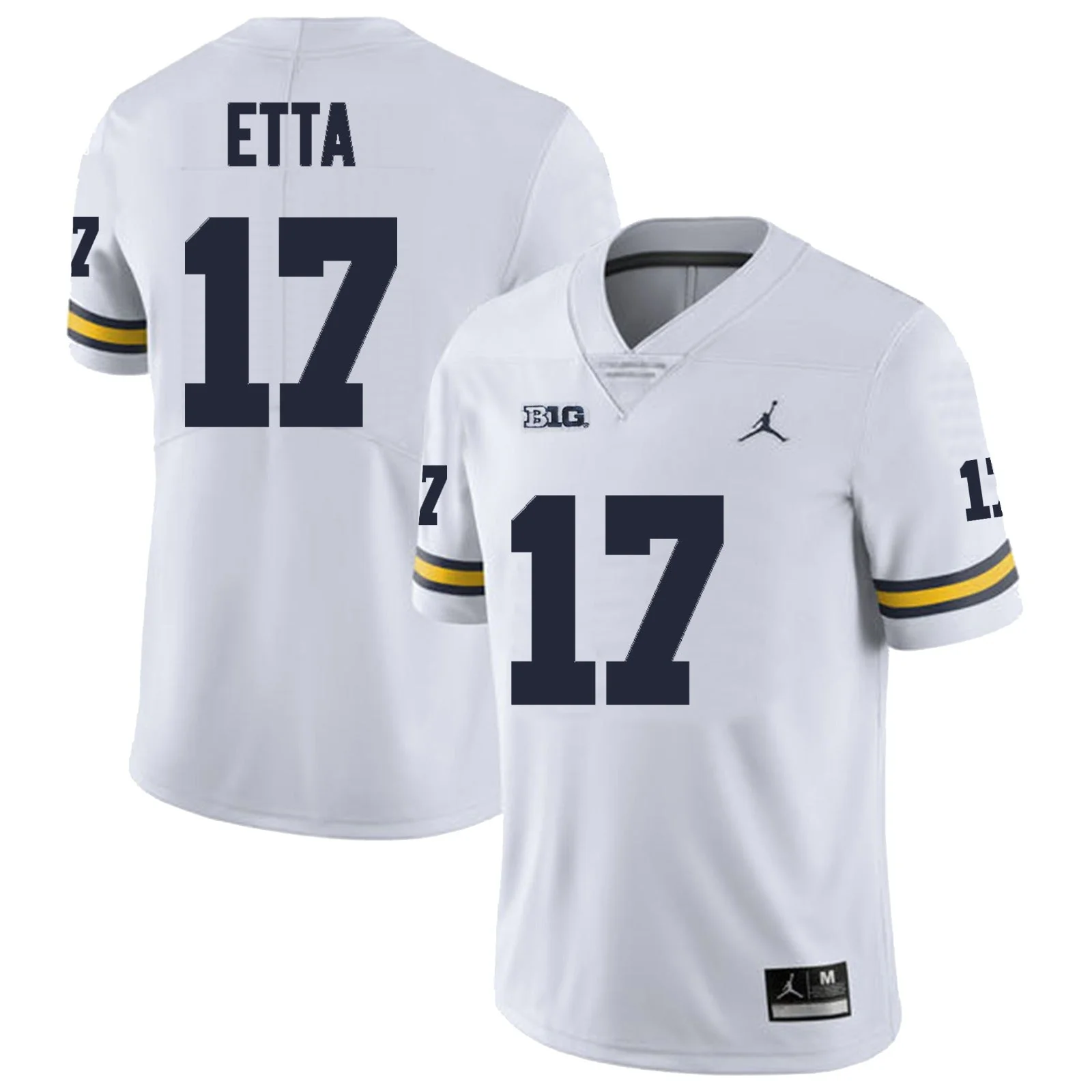 Men's #17 Enow Etta Michigan Wolverines College Football Jersey - Image 2