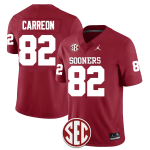 Men's #82 Ivan Carreon Oklahoma Sooners Football Jersey