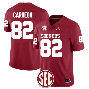 Men's #82 Ivan Carreon Oklahoma Sooners Football Jersey