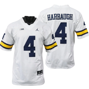 Men's #4 Jim Harbaugh Michigan Wolverines College Football Jersey