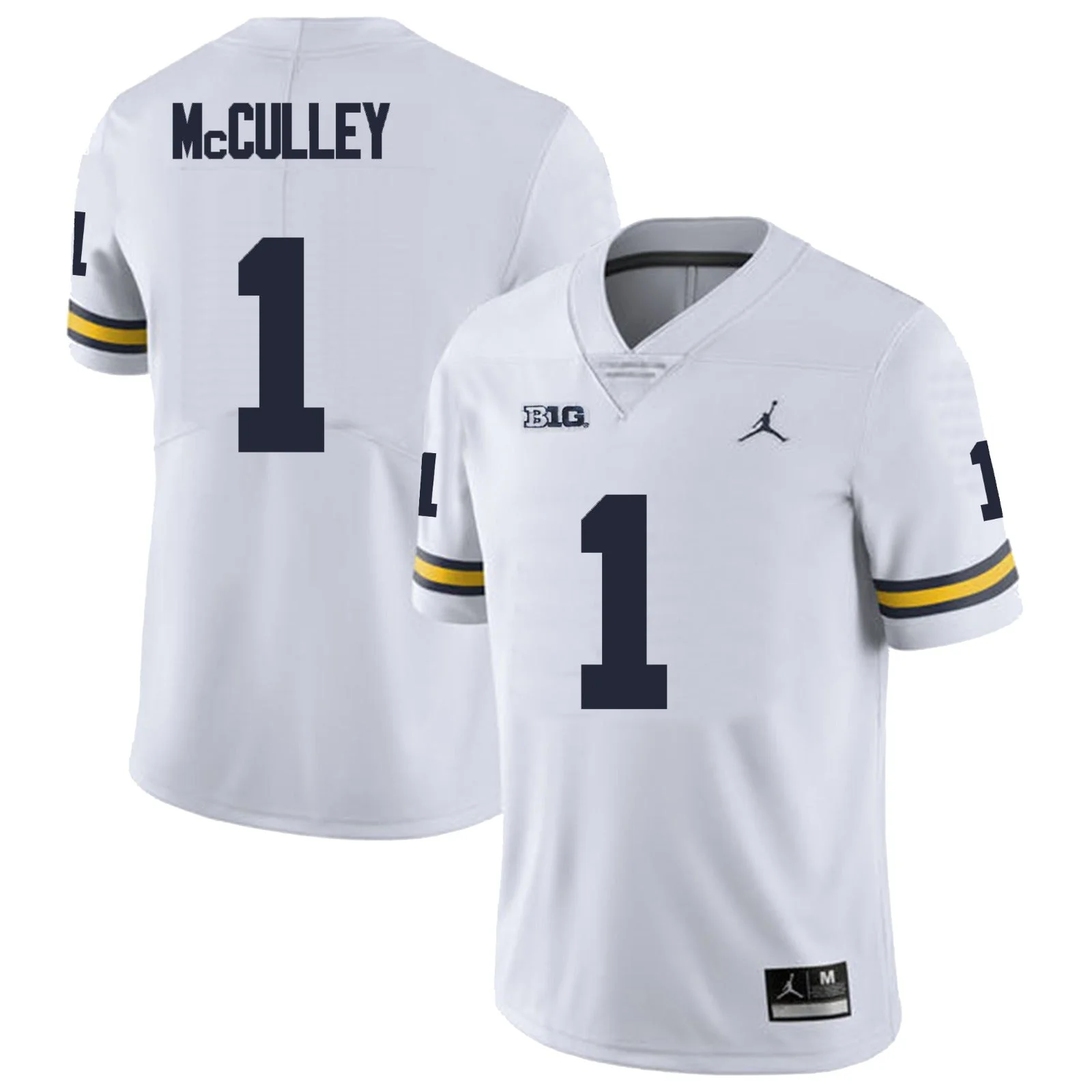 Men's #1 Donaven McCulley Michigan Wolverines College Football Jersey - Image 2