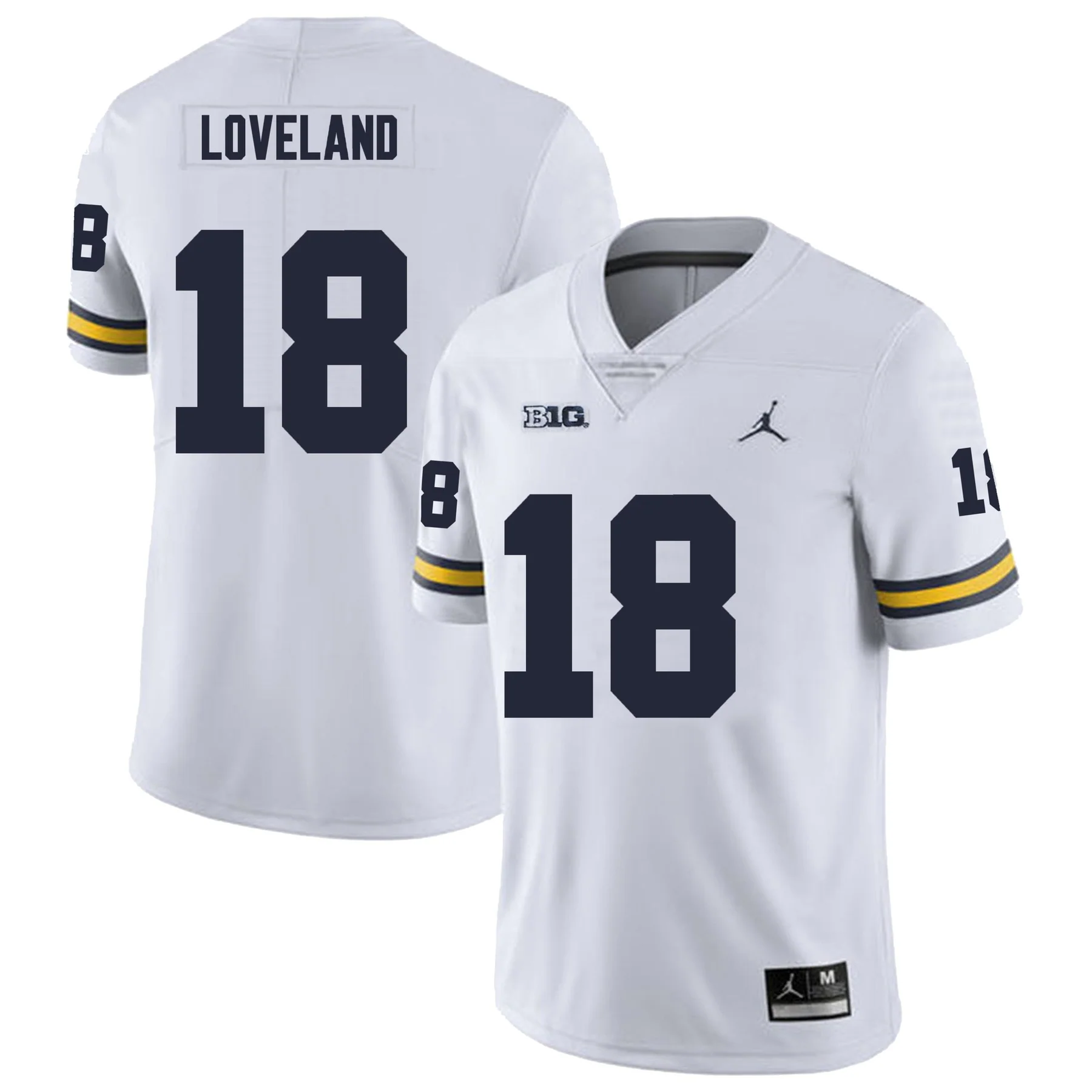 Men's #18 Colston Loveland Michigan Wolverines College Football Jersey - Image 2