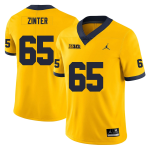 Men's #65 Zak Zinter Michigan Wolverines College Football Jersey
