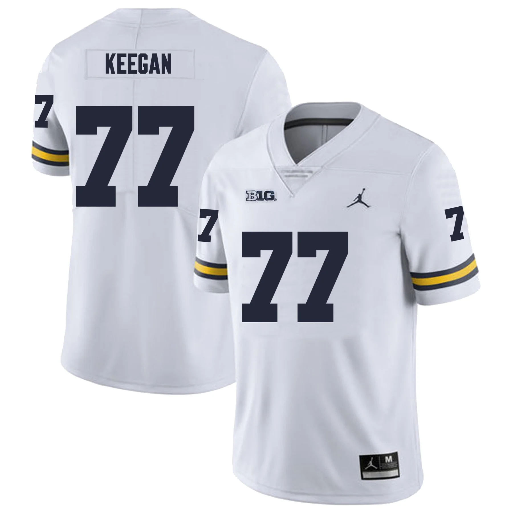 Men's #77 Trevor Keegan Michigan Wolverines College Football Jersey - Image 2
