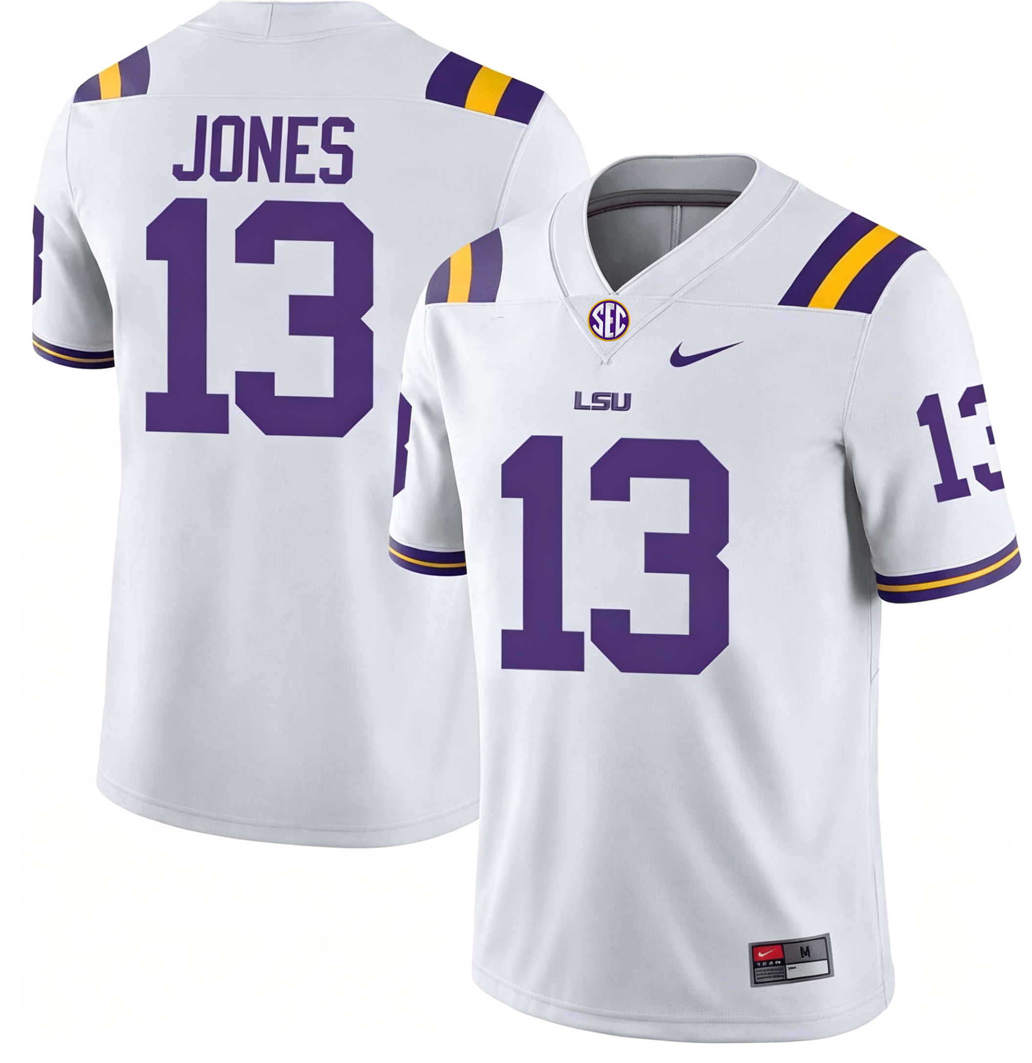 Men's #13 Dilin Jones LSU Tigers College Football Jersey - Image 2
