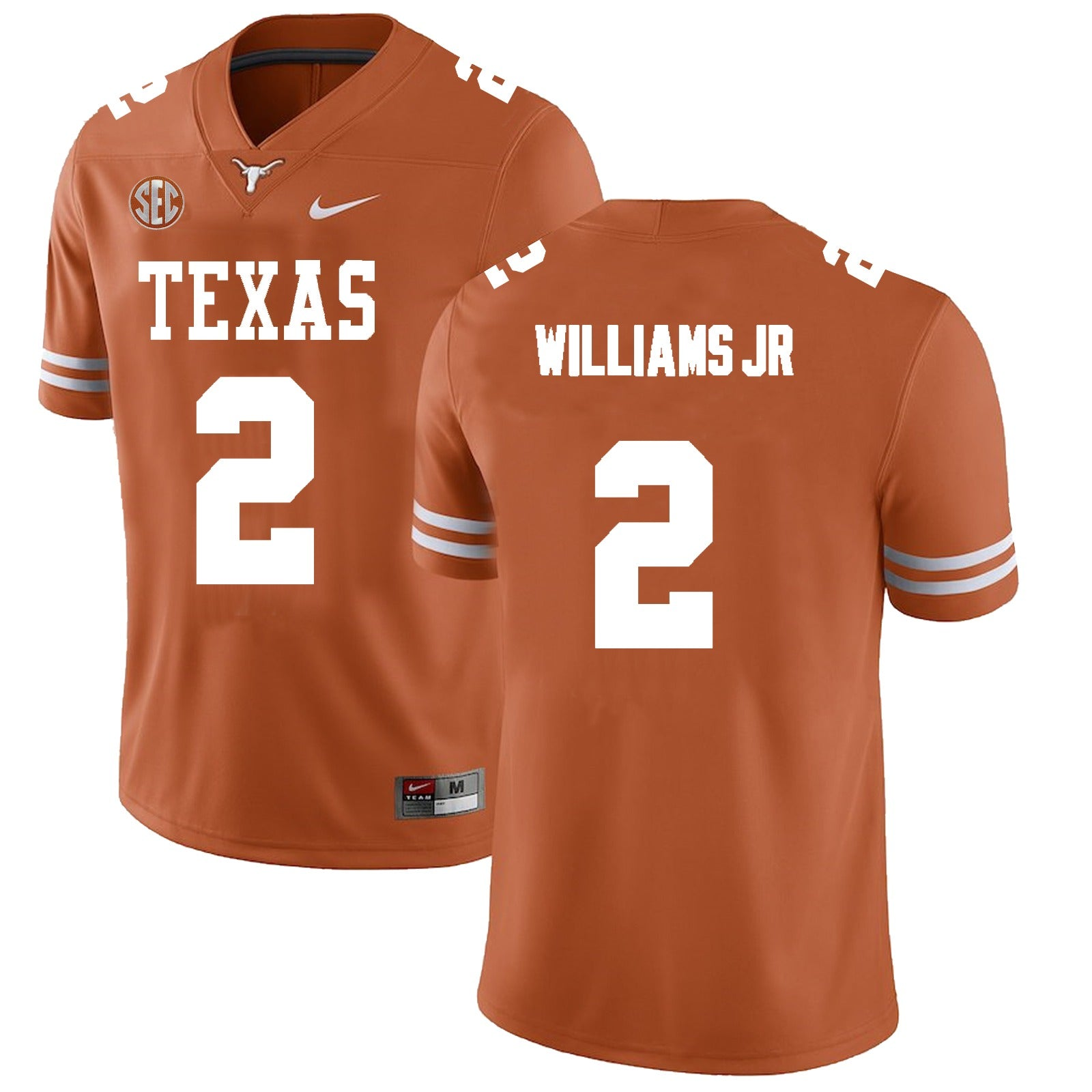 Men's #2 Derek Williams Jr Texas Longhorns College Football Jersey - Image 2