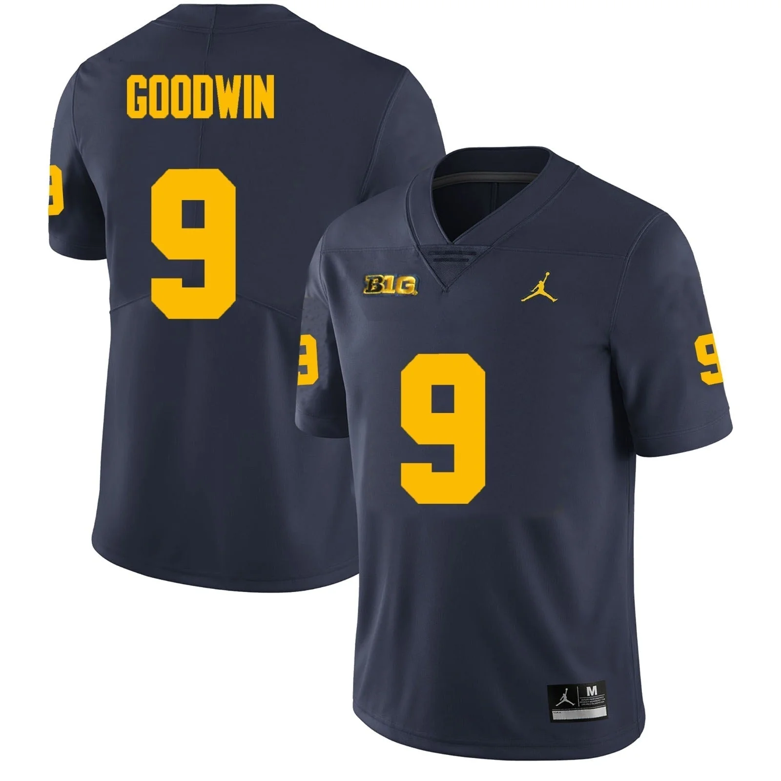Men's #9 Channing Goodwin Michigan Wolverines College Football Jersey - Image 3