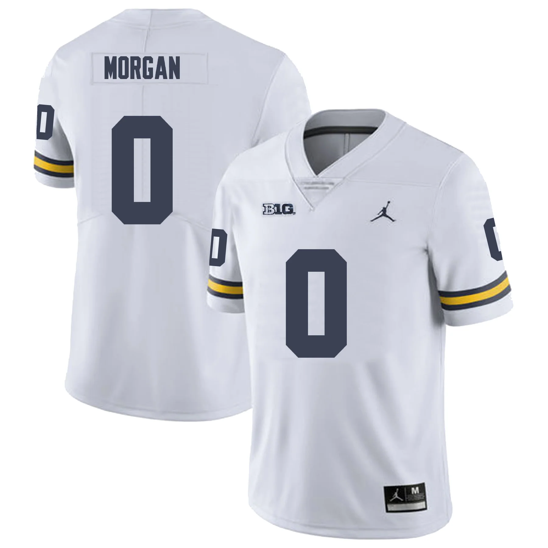 Men's #0 Semaj Morgan Michigan Wolverines College Football Jersey - Image 2
