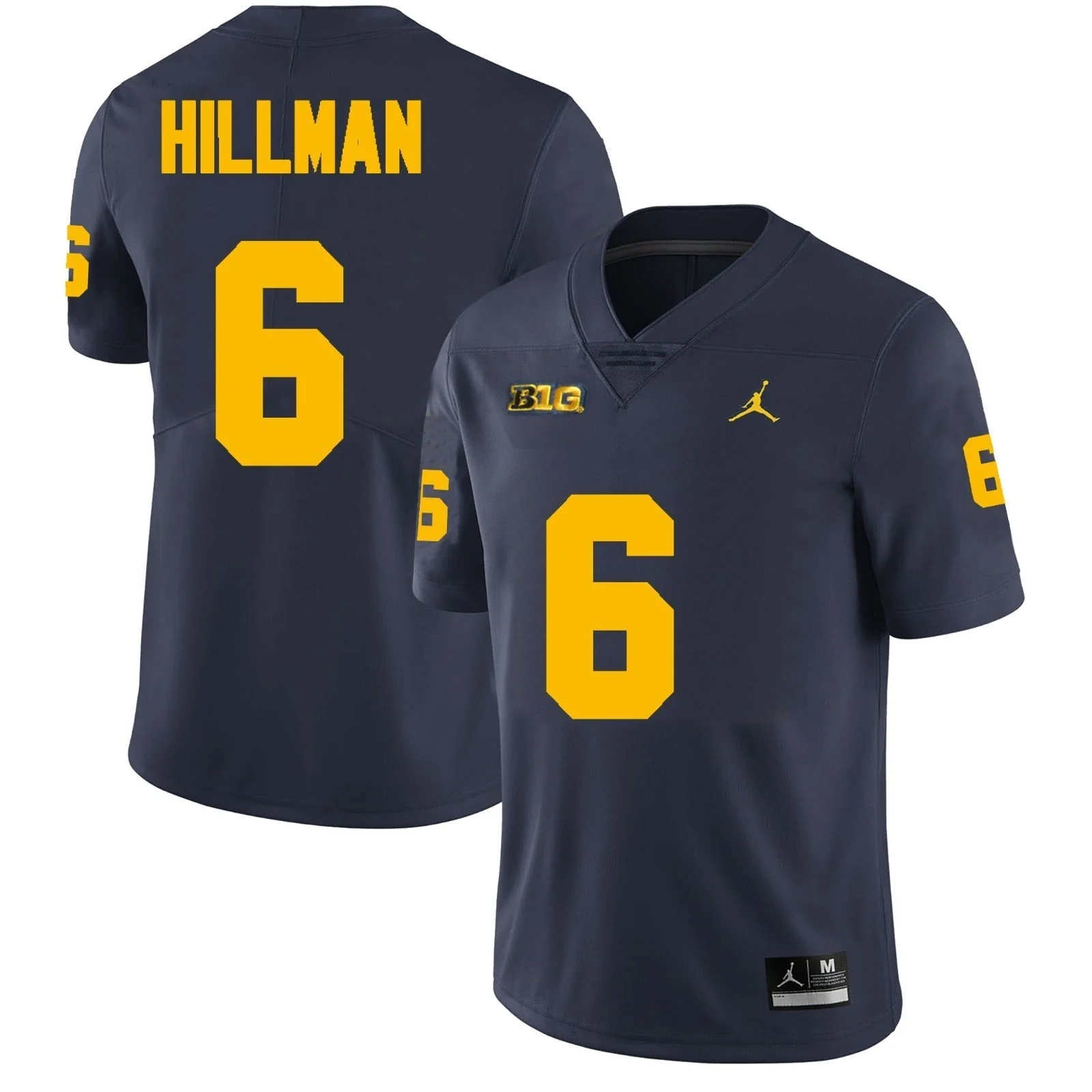 Men's #6 Brandyn Hillman Michigan Wolverines College Football Jersey - Image 3