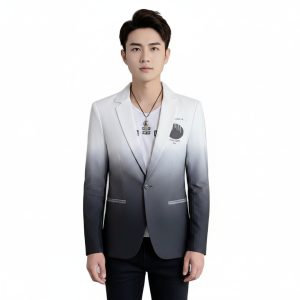 Men's Gradient Slim Fit Blazer Suit Jacket Korean Style