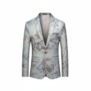 Men's Slim Fit Casual One Button Blazer Jacket