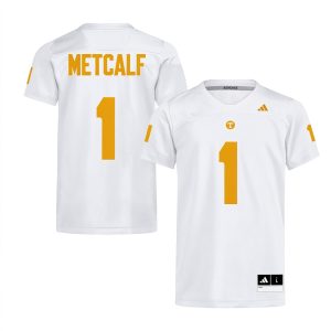 Men's #1 TJ Metcalf Tennessee Volunteers Football Jersey