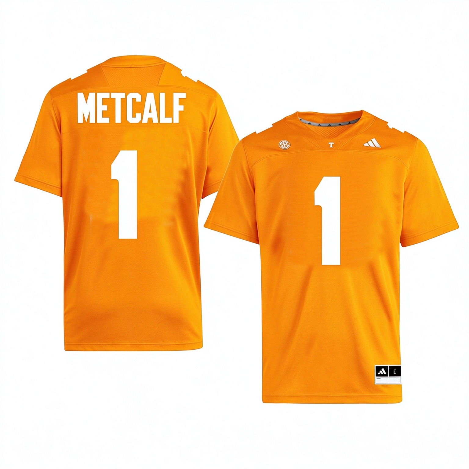 Men's #1 TJ Metcalf Tennessee Volunteers Football Jersey - Image 3