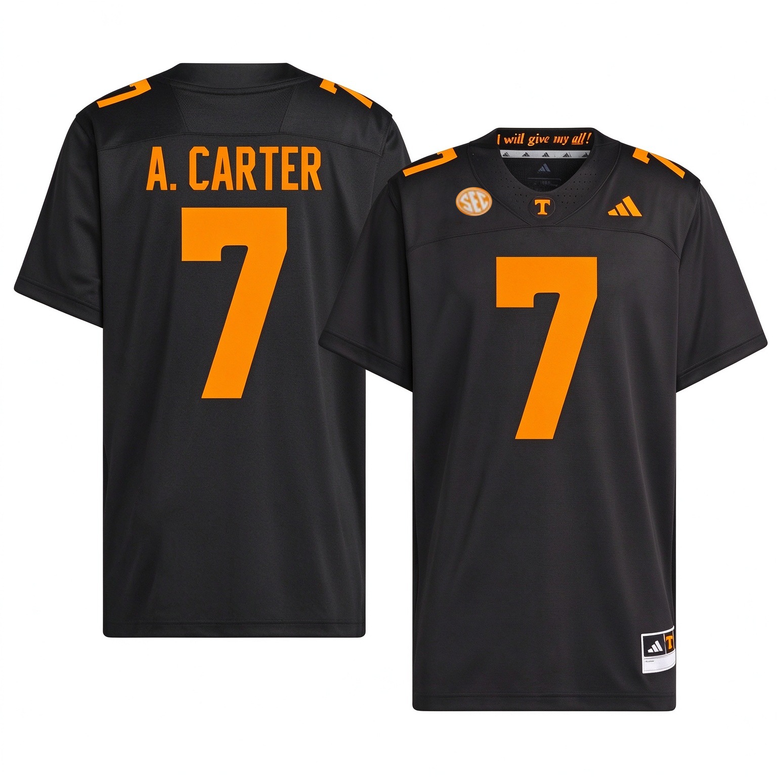 Men's #7 Arion Carter Tennessee Volunteers Football Jersey - Image 3