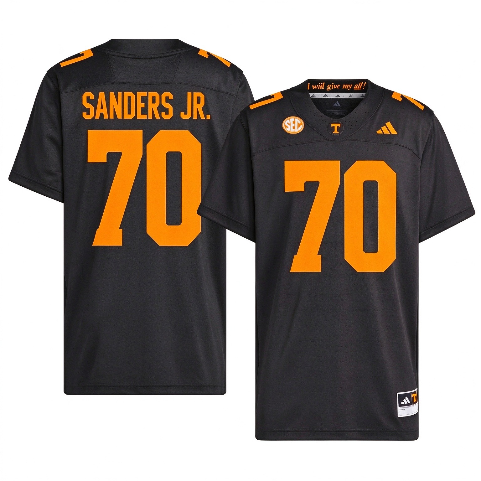 Men's #70 David Sanders Jr Tennessee Volunteers Football Jersey - Image 2