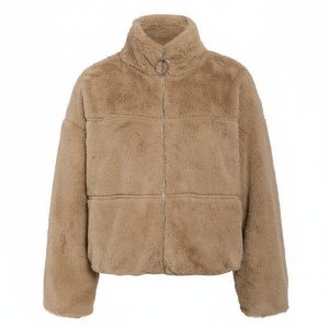 Women's Winter Zip-Up Thermal Faux Fur Jacket