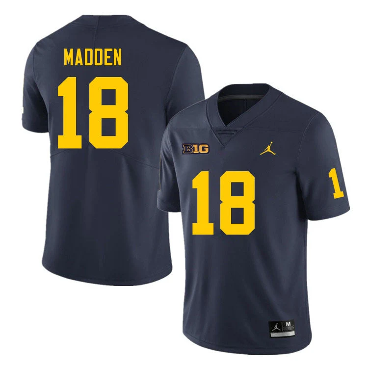 Men's #18 Jesse Madden Michigan Wolverines College Football Jersey - Image 3