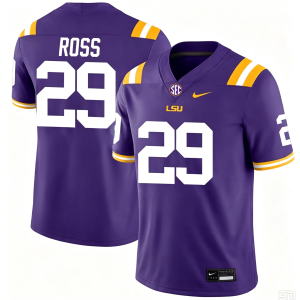 Men's #29 Jordan Ross LSU Tigers College Football Jersey