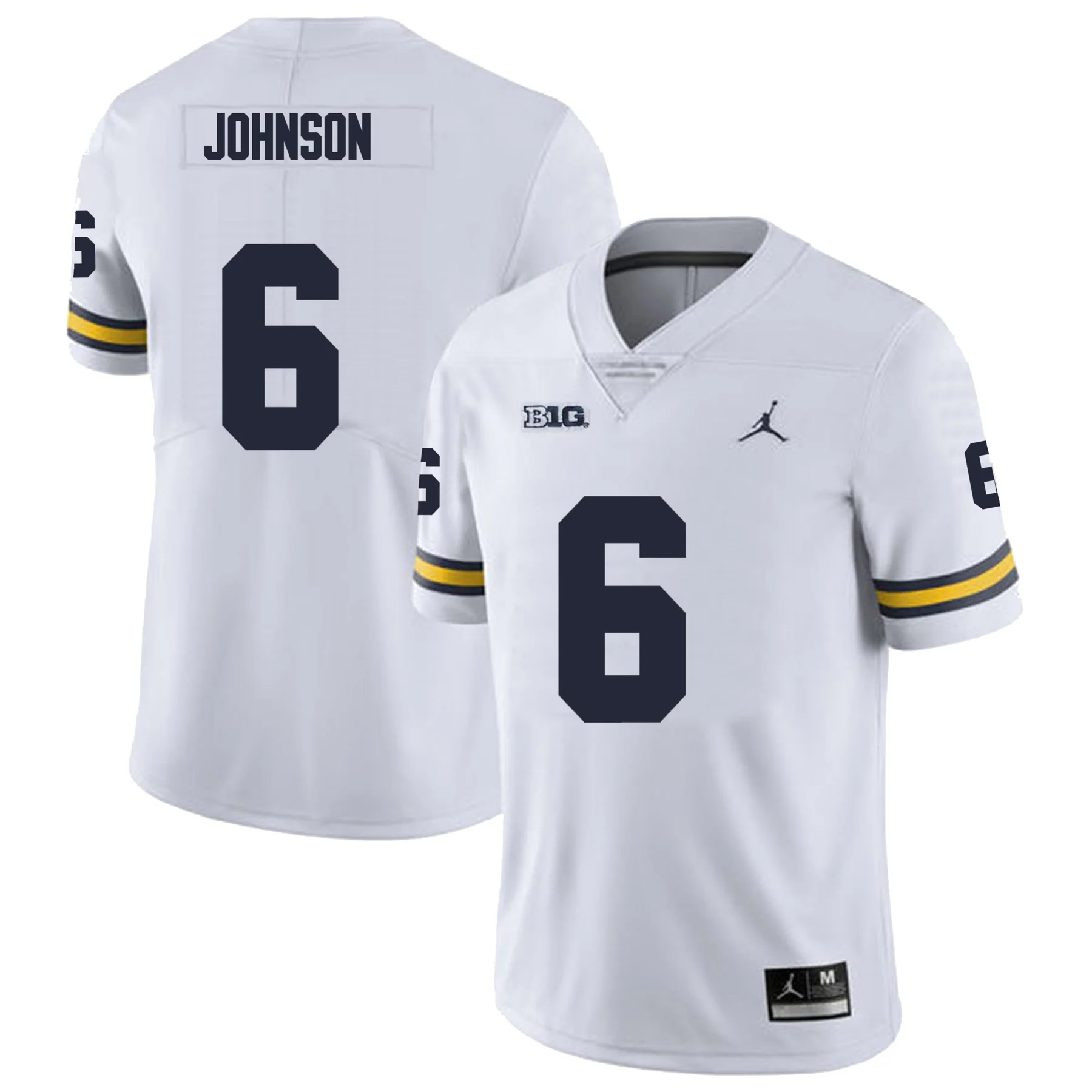 Men's #6 Cornelius Johnson Michigan Wolverines College Football Jersey - Image 2